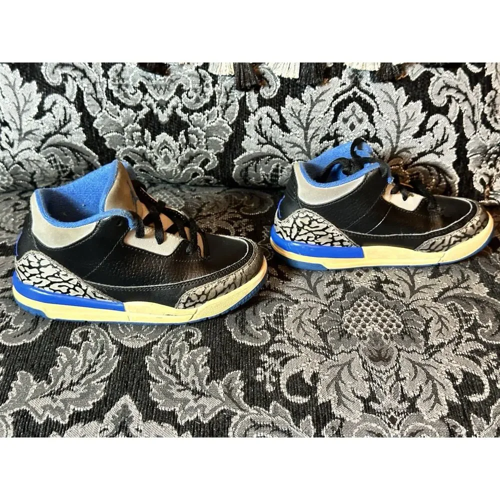 Baby Toddler Nike Air Jordan III 3 Sport Blue Retro 2014 832033-007 Shoes 9C US